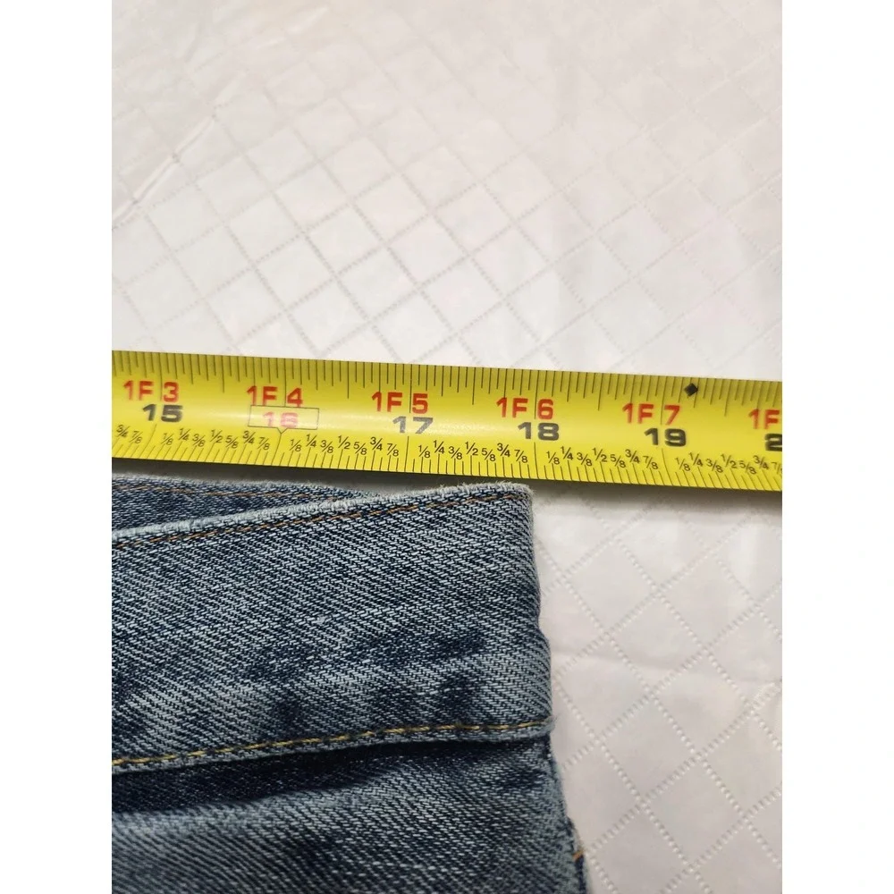 Denim & Supply RL Jeans Mens 33x30 Blue Bootcut Distressed USA Flag Denim Pants - Picture 11 of 16